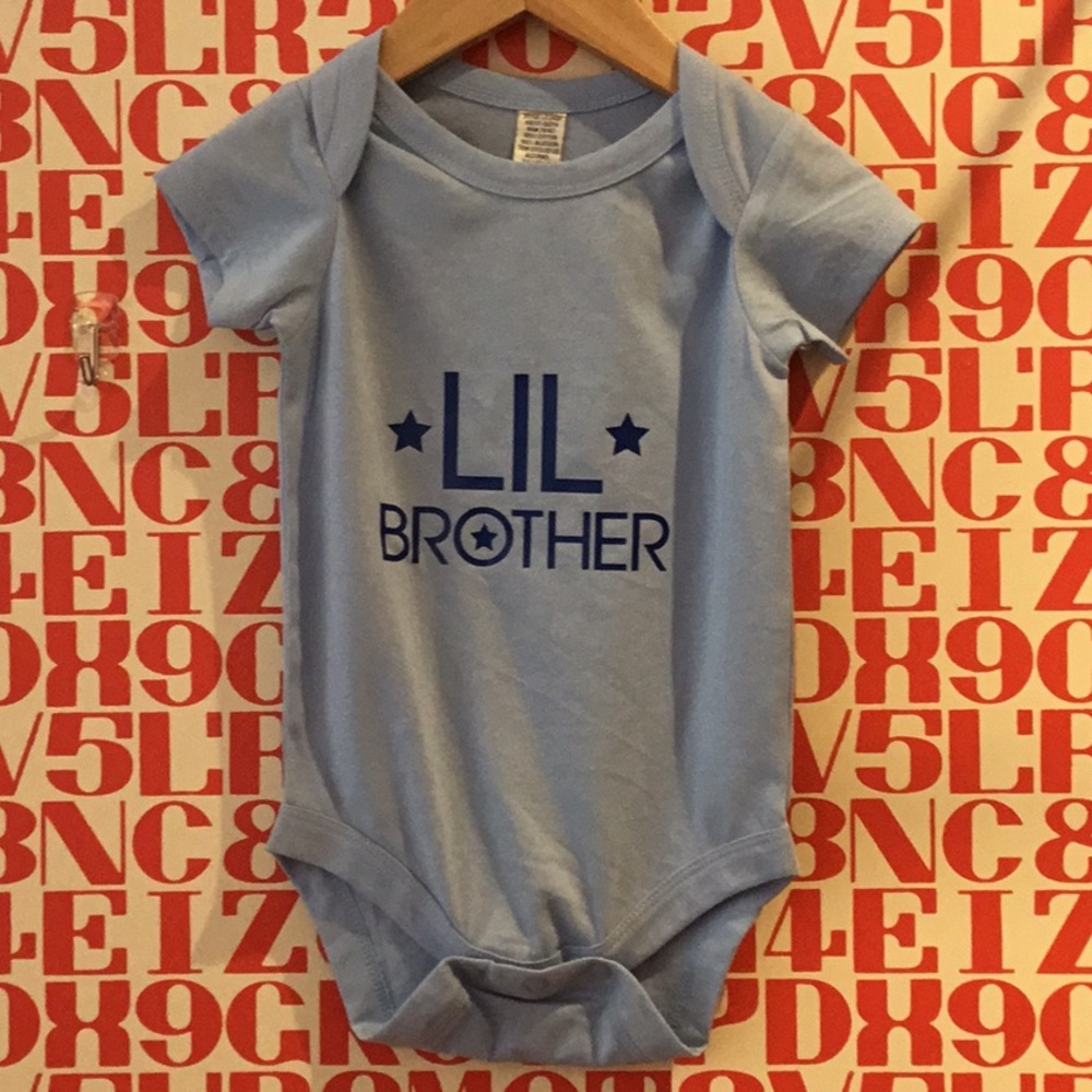 Danny & Dylan Lil Brother Onesie, NEW